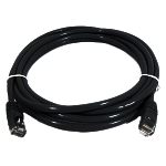 CABLE NETWORK RJ45 2FT STRAIGHT CAT6 BLK ROHS 